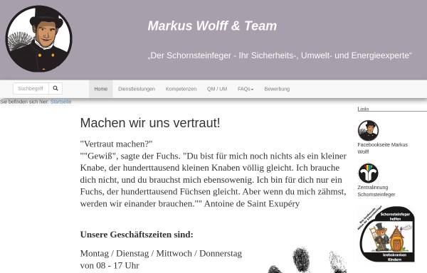 Schornsteinfeger-Meisterbetrieb Markus Wolff & Team