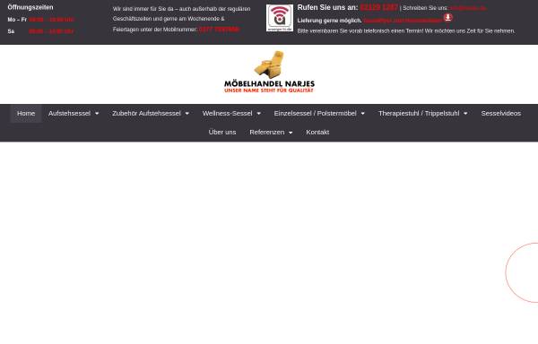 Vorschau von www.narjes.de, Aufsteh-Pflege-Spezial-Rehasessel Möbelhandel Narjes