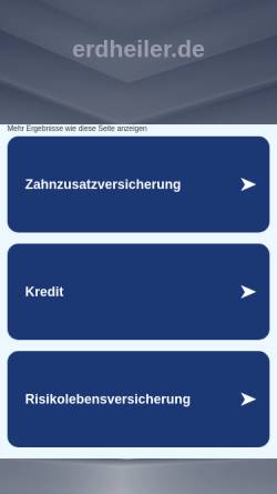 Vorschau der mobilen Webseite www.erdheiler.de, Dr. Peter Schneiders Erdheilung