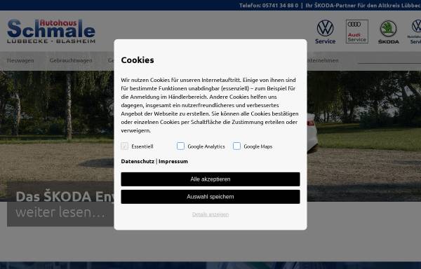 Vorschau von www.autohaus-schmale.de, Autohaus Schmale GmbH