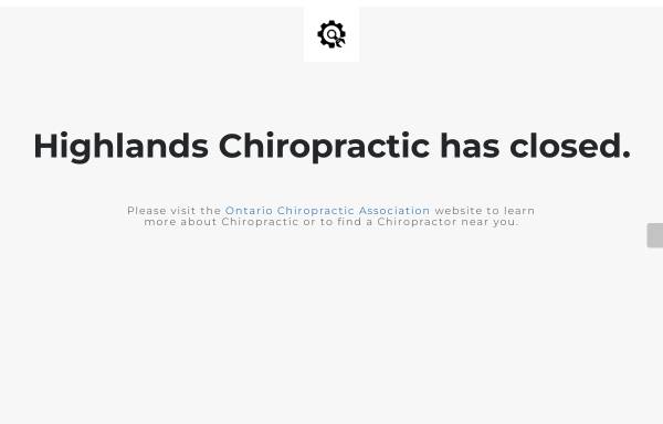 Vorschau von www.highlandschiropractic.ca, Chiropraktik Minden