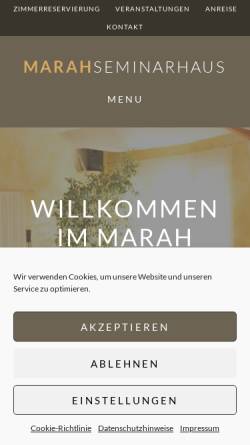 Vorschau der mobilen Webseite www.marah.de, MaRah Seminarhaus