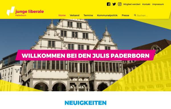 Vorschau von www.julis-paderborn.de, JuLis - Junge Liberale Kreisverband Paderborn