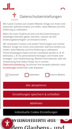 Vorschau der mobilen Webseite www.erzbistum-paderborn.de, Erzbistum Paderborn