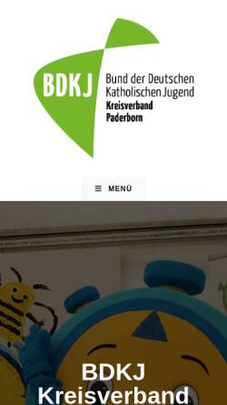 Vorschau der mobilen Webseite bdkj-pb.de, BDKJ Kreisverband Paderborn