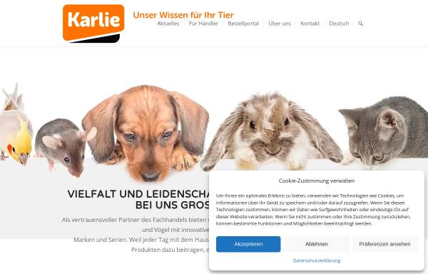 Vorschau von www.karlie.de, Karlie Heimtierbedarf GmbH