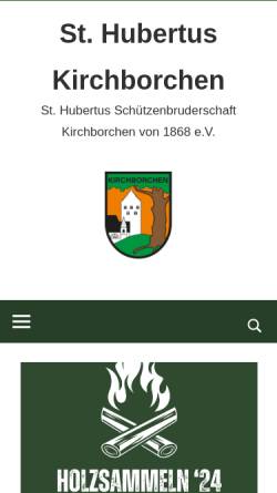 Vorschau der mobilen Webseite schuetzen-kirchborchen.de, Sankt Hubertus Schützenbruderschaft von 1868 Kirchborchen e.V.