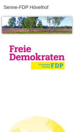 Vorschau der mobilen Webseite www.fdp-hoevelhof.de, FDP Hövelhof