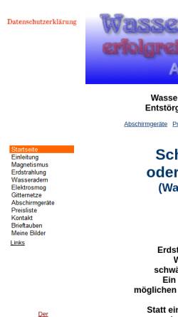 Vorschau der mobilen Webseite www.wasseradern-abschirmung.de, Wasseradern-Abschirmung.de