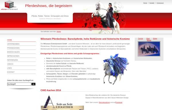 Vorschau von www.wilsmann-pferdeshows.de, Wilsmann Entertainment GmbH