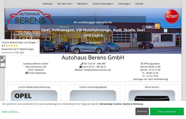 Vorschau von www.autofit-berens.de, Autohaus Berens GmbH