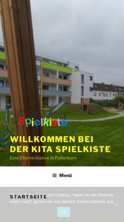 Vorschau der mobilen Webseite www.kita-spielkiste.de, Kita Spielkiste e.V.