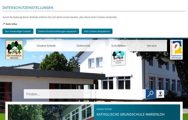 Vorschau von www.grundschule-marienloh.de, Katholische Grundschule Marienloh