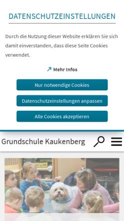 Vorschau der mobilen Webseite www.gs-kaukenberg.de, Grundschule Kaukenberg