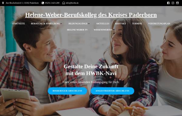 Vorschau von www.hwbk.de, Helene-Weber-Berufskolleg