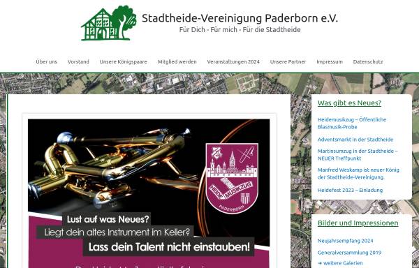 Vorschau von www.stadtheidevereinigung.de, Stadtheide-Vereinigung Paderborn e.V.