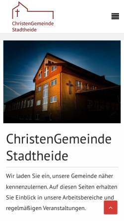 Vorschau der mobilen Webseite www.cg-stadtheide.de, Christen-Gemeinde Stadtheide