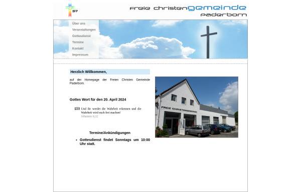 Vorschau von www.fcg-paderborn.de, Freie Christen Gemeinde Paderborn