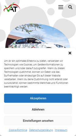 Vorschau der mobilen Webseite www.carsharing-vaterstetten.de, VAT: Vaterstettener Auto-Teiler e.V.