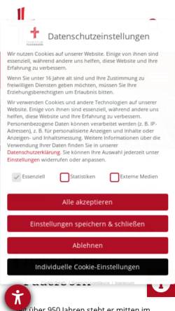 Vorschau der mobilen Webseite www.erzbistum-paderborn.de, Hoher Dom zu Paderborn