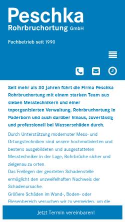 Vorschau der mobilen Webseite www.peschka.de, Firma Bernd-Ulrich Peschka