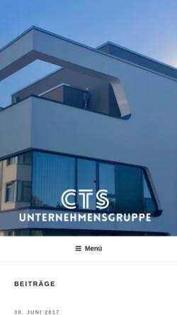 Vorschau der mobilen Webseite cts-trade.de, CTS Unternehmensgruppe