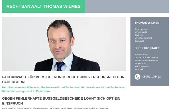 Vorschau von www.xn--paderborn-rechtsanwlte-j5b.de, Rechtsanwalt Thomas Wilmes
