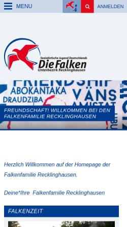 Vorschau der mobilen Webseite www.falken-re.de, SJD Die Falken