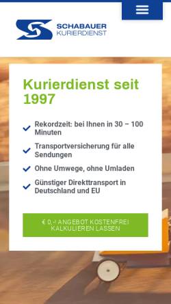 Vorschau der mobilen Webseite www.kurierdienst-schabauer.de, Schabauer Spedition und Kurier e.K.