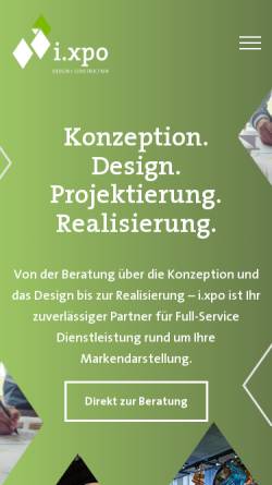 Vorschau der mobilen Webseite www.ixpo.de, i.xpo GmbH & Co. KG