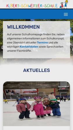 Vorschau der mobilen Webseite www.albert-schweitzer-schule-neuss.de, Albert-Schweitzer-Schule
