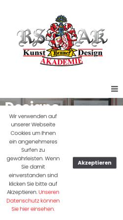 Vorschau der mobilen Webseite www.rsak.de, Rhein-Sieg-Akademie für realistische bildende Kunst und Design (RSAK)