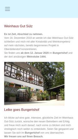 Vorschau der mobilen Webseite www.weinhaus-gutsuelz.de, Weinhaus Gut Sülz