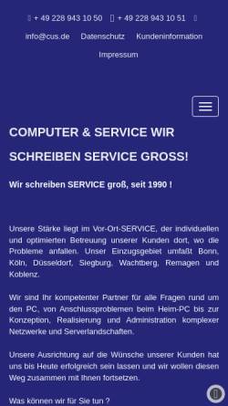 Vorschau der mobilen Webseite cus.de, Computer und Service, Chris Geyer