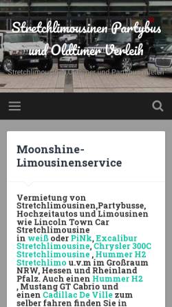 Vorschau der mobilen Webseite www.limos-mieten.de, Moonshine Limousinenservice - Inh. Maik Birkholz