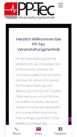 Vorschau der mobilen Webseite www.pp-tec.de, PP-Tec GbR