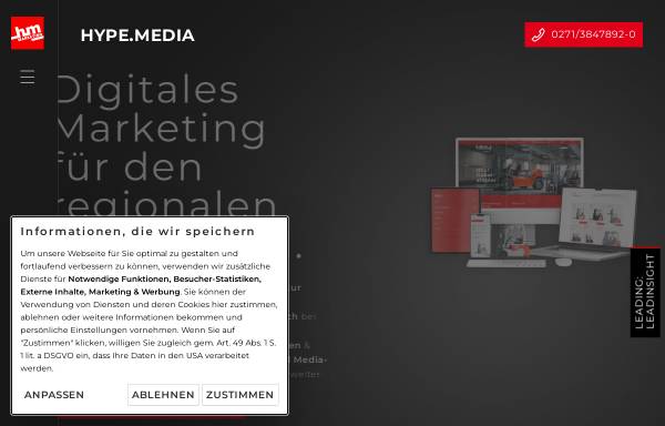 Vorschau von hype-media.de, hype media.de - Bastian Schütz