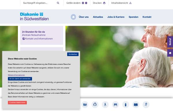 Vorschau von www.diakonie-sw.de, Diakonie in Südwestfalen gGmbH