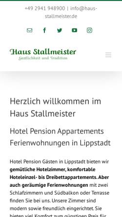 Vorschau der mobilen Webseite haus-stallmeister.de, Haus Stallmeister