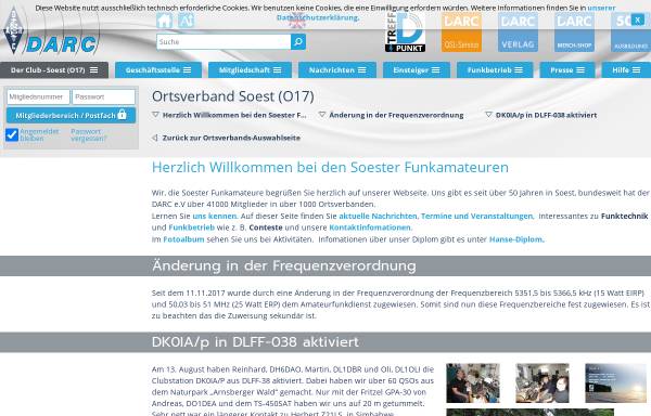 Vorschau von www.darc.de, DARC Ortsverband Soest O-17