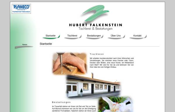 Vorschau von www.tischlerei-falkenstein.de, Tischlerei und Bestattungen Falkenstein