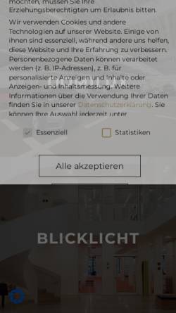 Vorschau der mobilen Webseite www.blicklicht.de, Blicklicht GmbH