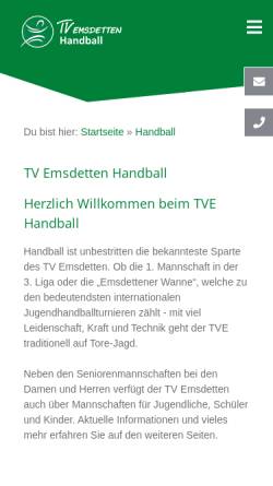 Vorschau der mobilen Webseite www.handball-emsdetten.de, TV Emsdetten 1898 e.V.