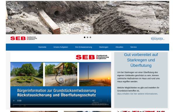 Vorschau von www.seb-bergkamen.de, Stadtbetrieb Entwässerung Bergkamen