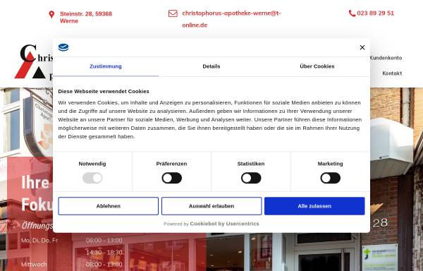 Vorschau von www.christophorus-apotheke-werne.de, Christophorus Apotheke