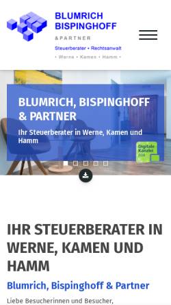 Vorschau der mobilen Webseite www.blumrich-bispinghoff.de, Blumrich, Bispinghoff & Partner