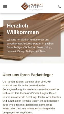 Vorschau der mobilen Webseite www.parkett-galbrecht.de, Galbrecht Parkett