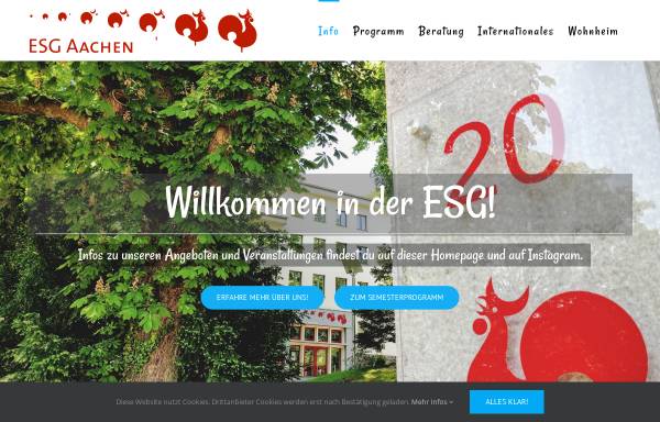 Vorschau von www.esg-aachen.de, Evangelische Studierenden Gemeinde Aachen (ESG)
