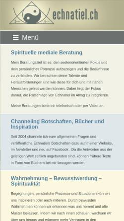 Vorschau der mobilen Webseite www.echnatiel.ch, Mediale und Trance-Mediale Beratung