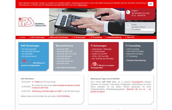 Vorschau von www.ips-it-schulungen.de, IPS Training und Consulting GmbH